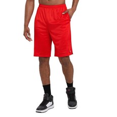 Champion 남성용 메시 반바지 C 로고 23 cm (9 인치) 9인치 블랙., 표준, Crimson - C 패치 로고