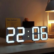 約翰家庭百貨 3D立體數字LED電子鐘，多功能靜音鬧鐘與溫度顯示