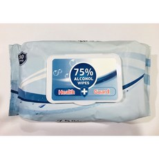 Health + Guard 酒精濕紙巾 75%酒精 80抽 加蓋設計, 1個