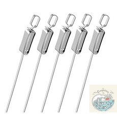 우솝상점 슬라이드 바비큐 꼬치 5p 45cm 밀어내기기능 캠핑요리 위생적