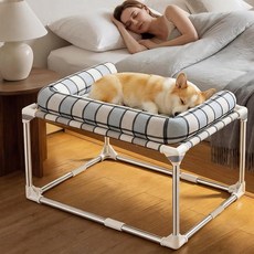 아마존평점4.5+ 미국출고 207765 Bedside Cosleeper 강아지 고양이 침대 - 인간 침대에 부착된 블로스터 익스텐션이 있는 높은 침대 개 창문 퍼치 옆 라운