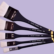 스크러빙 브 미술용품 유화 수채화 양모 페인팅 아트 간편 세척 나무 손잡이 펜, 1개, 기본