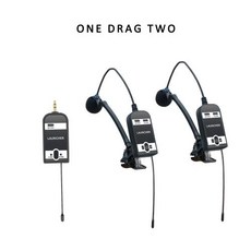 UHF 무선 마이크 시스템 클립 색소폰 트럼펫 색소폰 호른 튜바 플루트 클라리넷 파이프용 악기, 2)one to two