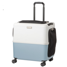 寵物手推車 贈送專用睡墊 寵物推車, 1個, 藍白富士L贈睡墊1個