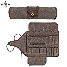 캔버스 접이식 도구 롤 조각 보관 가방 정리함 휴대용 포켓 목공 회색, 한개옵션0, 1개