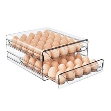 냉장고용 투명 60 계란 용기 홀더 쌓을 있는 보관 신선 상자 트레이, 60 Eggs Tray