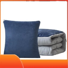 多功能懶人被 學生午睡毯 鼕季可折疊二閤一 穿在身上的被子, 藏青色,普通款無袖寬1.15米x長1.5米