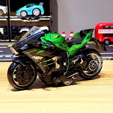 【台灣出貨】仿真重機摩托車模型 川崎 奧古斯塔 重機摩托車 回力合金摩托車 模型機車 小汽車玩具 哈雷模型, 川崎-綠, 1個