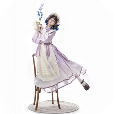 紫藤心事 洛麗塔 原創 Lolita 圍裙 連衣裙 日常 甜美 套裝 9415, 1個, 圍裙,M