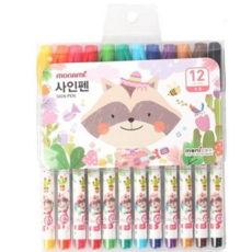 밑줄 TBZ 너구리 12색 사인펜 핑크 데코아이템 밑줄치기 79000EA 1EA, 본상품