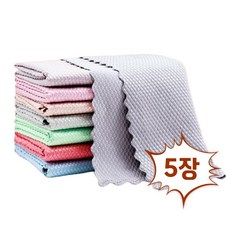 원드차임 빠른흡수 물자국 없는 극세사 비닐 요술행주(25cmX25cm)_5매입, 1세트