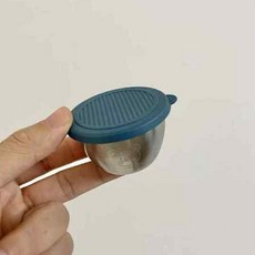 304不鏽鋼沾醬盒 附蓋醬料盒 露營調味料盒 迷你密封小菜碟, 藏青色, 1個