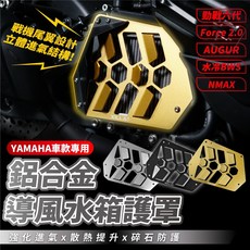 Xilla 導風水箱罩 水箱護罩 護網 適用於勁戰六代 勁戰七代 FORCE2.0 AUGUR 水冷BWS, 1個, 不鏽鋼蜂巢防護網 黑色砂紋頂級烤漆 ,BWS水冷