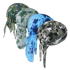 DOCILA Do Rags 스컬 캡 남성용 패션 땀 흡수 헬멧 라이너 비니 통기성 오토바이 사이클링 스포츠 캡 4개 카모