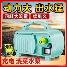 神器小型 農用澆菜抽水機 自吸機 勝光澆水 電動戶 澆水鋰電 菜園澆水神器, 1個, 大流量關槍停機泵（裸機）,21V