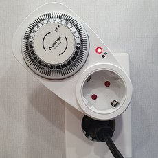 동화전자 슬림형 타이머 콘센트 1구 DH-06, 12.5cm, 혼합색상, 1개