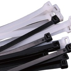 特選工廠 尼龍束帶 尼龍束線帶（100條/包）白色 4mm x 200mm 自鎖式電線扎帶, 10套