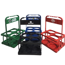 들꽃상점 대용량 벤티사이즈 접이식 테이크아웃 음료홀더 음료캐리어 4구 스티커증정, 블랙, 1개