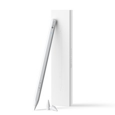 HOU 아이패드 호환 펜슬 애플 펜슬 기능키 숨겨진 Type-C 충전포트 터치펜 아이패드 프로11/12.9/13인치 에어M2 M3 에어6/5/4세대 아이패드 10/9/8세대, 1개, 올 화이트