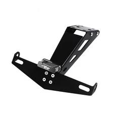 QJMOTOR SRK 600 RR 오토바이 라이센스 플레이트 홀더 방향 지시등 LED가있는 테일 깔끔한 제거기, 04 RR600-Long-Grey