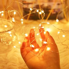 LED 와이어 전구 조명 무드등 앵두전구 트리 캠핑 크리스마스 10구 20구 1m 2m, 10개, 웜화이트 1m