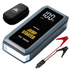 메이튼 긴급시동 보조배터리 점프스타터 12V + 전용파우치 + 점퍼 케이블 + 충전 케이블, 1개, 10000mAh