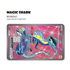 EX MEGA VENUSAUR CHARIZARD BLAS SE 필름 ITE 스티커 MEWTWO PVC 은행 카드 스킨 RAYQUAZA 무광택 신용 데지트, Large Chip, B0362
