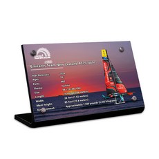 레고 에미레이트 팀 뉴질랜드 AC75 요트 42174 명판 스탠드 아크릴 디스플레이