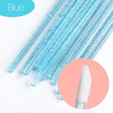 50 개/몫 면봉 립스틱 브러쉬 블링 립 브러쉬 속눈썹 확장 일회용 몰려들 부드러운 머리 크리스탈 막대 청소 메이크업, 파란색, 06 Blue_01 CHINA