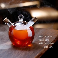 精選優品 創意分享盃 個性酒吧器皿掛式水盃 雙管玻璃杯 鴛鴦雞尾酒杯, 1個, 球形鴛鴦盃