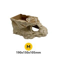 爬寵躲避屋 仿真石洞穴 守宮蜥蜴角蛙適用 爬蟲箱造景裝飾 臺灣出貨, M中號-沙黃【190*150*105mm, 1個