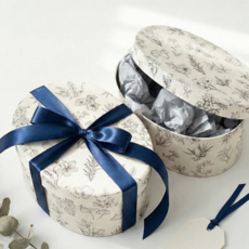 올리올망 선물 포장 박스 선물상자 세트, 1세트, 그레이