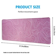 핑크 지오그래픽 라인 대형 마우스 패드 데스크 키보드용 거실 침실용 3D 게임 플레이어용, 01 300x600x2mm, 02 2