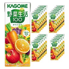 KAGOME 可果美 野菜生活蔬果汁 原味, 200ml, 24瓶