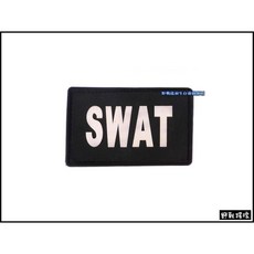 野戰搖滾 PVC塑料臂章肩章 SWAT特警徽章 生存遊戲配件 造型臂章, 黑色, 1個