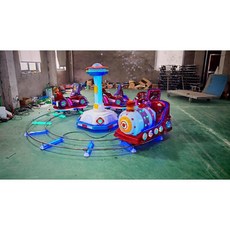 기차 레일 트랙 탑승 자동 운행 회전 장난감 전동 놀이기구 펜션 놀이동산, 3미터 발광 스테인리스 스틸 4단 철도 차량
