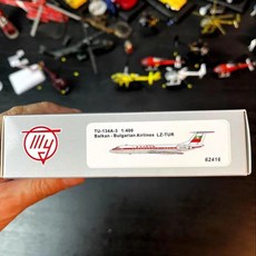 PandaModel 1 400 스케일 TU-134A 발칸-불가리아 항공 LZ-TUR 항공기 시뮬레이션 합금 기념품 컬렉션 장난감