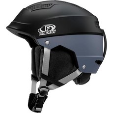 핀드웨이 프로 스키 헬멧 고글 호환 스노보드 [안전 및 탈착식 라이너] 남성 여성 청소년용 충격 방지 경량 스노우 스포츠, Black Grey, Large, 1개