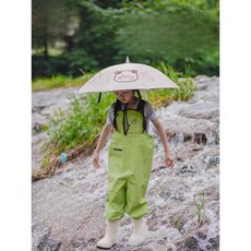 어린이 모자 우산 머리 우산 모자 캠핑 체어 턱끈 경량, 1개, 1. 노란 오리 머리 커버