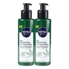 니베아 맨 센서티브 햄프씨드 오일 리퀴드 쉐이빙 크림 200ml x 2
