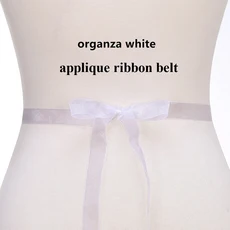 (30PCS) 도매 신부의 크리스탈 라인 석 웨딩 벨트 새틴 리본 드레스 WDD1129, 07 Organza white