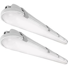 도실리오 4FT LED 증기 타이트 조명 기구 60W-50W-40W 전력 가능 5000K IP65 방수 산업 표면 장착 상점 차고 냉동고 100-277V ETL 목록 2팩