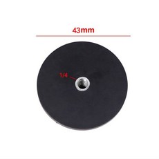 호환 1PC D66mmD43mm 자석 베이스 고무 덮여 NdfeB 홀더 장착 SLR 카메라 용 14 38 M8 나사 LED 조명 도구, AUTO, [07] D43mm 1 4 Hole