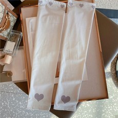 防曬袖套 夏季女防曬遮陽防紫外線百搭漸變愛心冰絲袖套冰袖出遊開車神器, 灰色, 1個