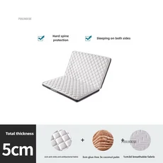 모델 룸을위한 두 개의 접이식 코코넛 야자 매트리스 스폰지 침대 크리 에이 티브 편리한 소파, [06] 150x190cm, 02 thickness 5cm