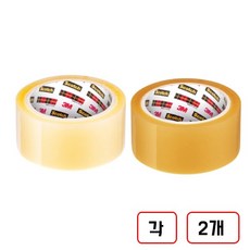 3M)포장용테이프(PK65/48mm), 1세트, (투명+갈색/48mm*40M)각2개씩 총4개