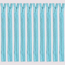 25cm 콘솔지퍼 10인치 콘실지퍼 숨은지퍼, 10개, 민트(544)