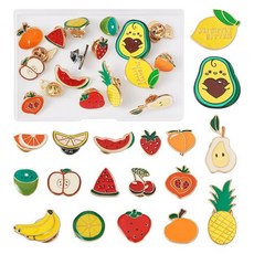 Boutigem 에나멜 라벨 핀 금속 브로치 DIY 주얼리 제작 용품 아연 보석 없음, 혼합 색상