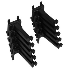 10개 사각형 구멍 페그보드 후크 검정색 플라스틱 헤비 듀티 홀더 랙 작업장 및 전시용