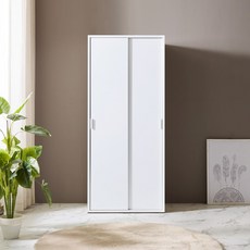 솜씨방 루디아 친환경 E0 800 슬라이딩 옷장 고시원 자취방 투룸, 화이트, 루디아 슬라이딩 800 옷장